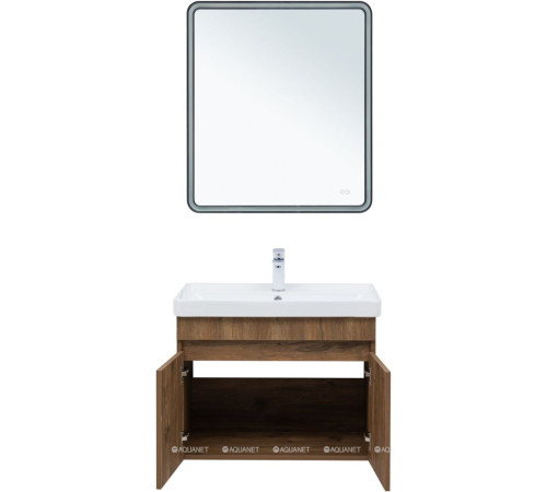 Тумба с раковиной Aquanet Оптима 70 дуб рустикальный 00345355