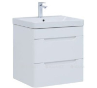 Тумба с раковиной Aquanet София 60 2 ящика белый глянец 00274194