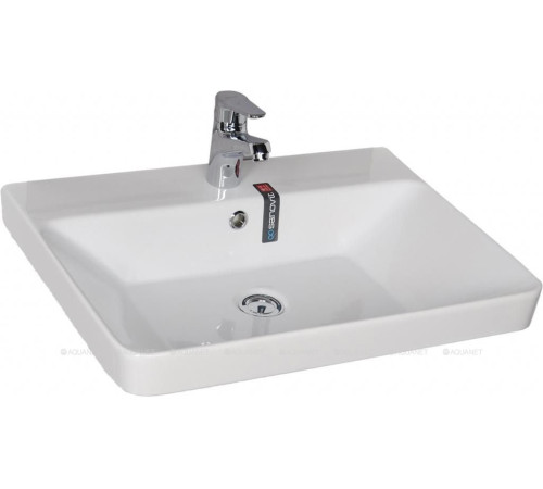 Тумба с раковиной Aquanet София 60 2 ящика белый глянец 00274194