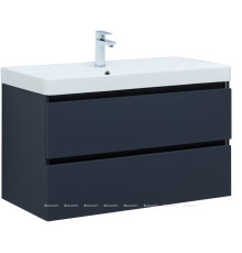 Тумба с раковиной Aquanet Вега 2.0 90 маренго 2 ящика с раковиной Ирис 00344740