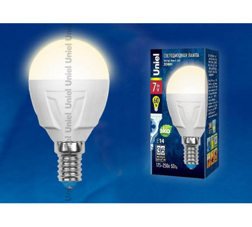 Лампа светодиодная Uniel FR PLP01WH E14 7Вт 3000K UL-00002419