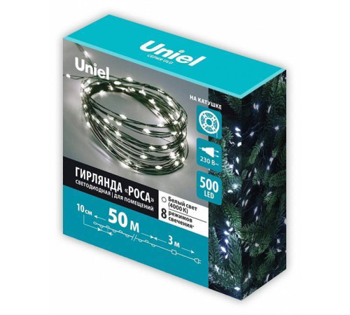 Гирлянда Нить Uniel ULD-S 20 м 200 LED IP20 теплый белый UL-00012085