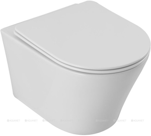 Унитаз подвесной Aquanet ZVEZDA-3 безободковый с сиденьем Soft Close ZV-3