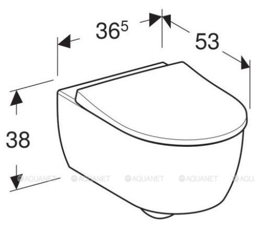 Комплект №4 Geberit iCON Sigma 20 инсталляция с унитазом и черной матовой клавишей 500.300.82.1