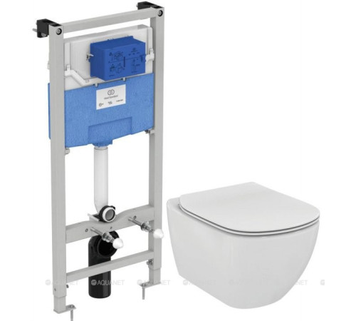 Комплект инсталляция Ideal Standard ProSys с унитазом Tesi AquaBlade и тонким сиденьем микролифт T386801
