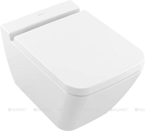 Комплект 4 в 1 Villeroy & Boch Finion унитаз подвесной с сиденьем, инсталляцией и белой клавишей 4664R0R1/92246100/92249068/9M88S1R1