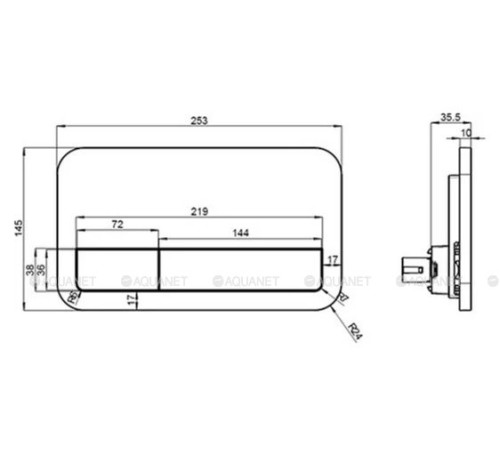 Унитаз подвесной Villeroy & Boch Architectura с сиденьем, инсталляцией и клавишей 307739