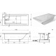 Ванна прямоугольная Aquanet BRIGHT STONE 1700х700 мм 00332880
