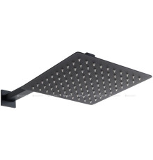 Верхний душ с держателем Allen Brau INFINITY 250х250 мм черный матовый 5.21019-31