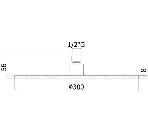 Верхний душ Paffoni MASTER KING d300 мм с кронштейном медовое золото ZSOF079HG/ZSOF034HG