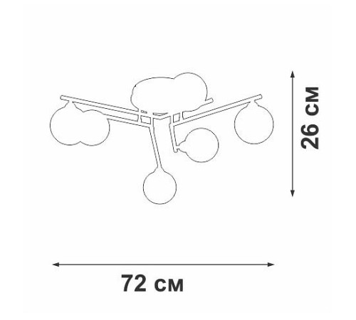 Потолочная люстра Vitaluce V2569 V2569-1/6PL
