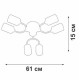 Потолочная люстра Vitaluce V2823 V2823-1/6PL