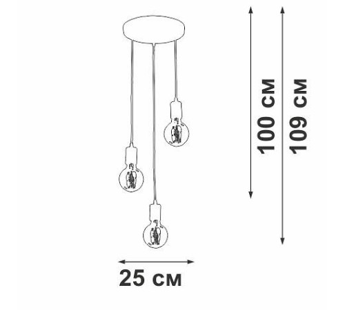 Подвесной светильник Vitaluce V2849 V2849-1/3S