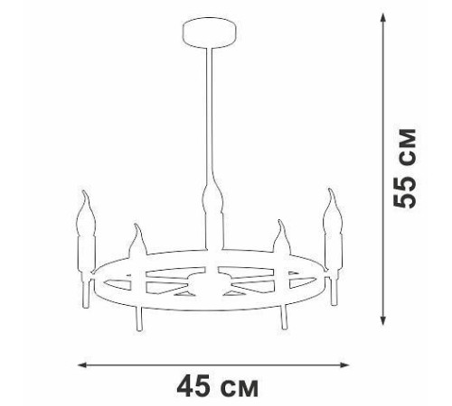 Люстра на штанге Vitaluce V3001 V3001-1/5PL