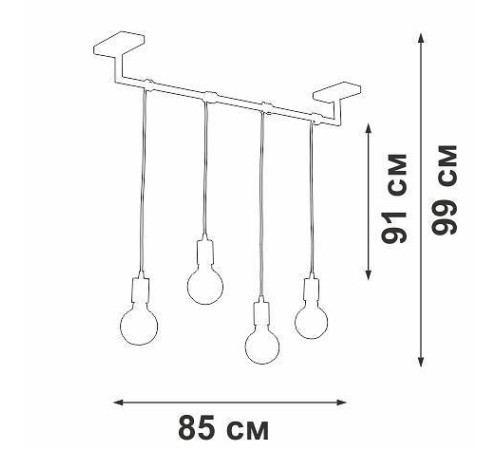 Подвесной светильник Vitaluce V3032 V3032-1/4S