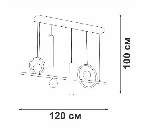 Подвесной светильник Vitaluce V3095 V3095-1/5S