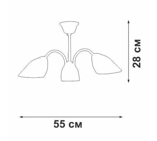 Люстра на штанге Vitaluce V3336 3 лампы V3336-0/3PL