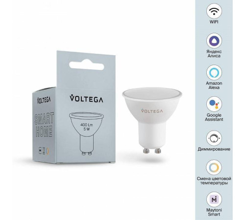 Лампа светодиодная с управлением через Wi-Fi Voltega Wi-Fi bulbs 2425