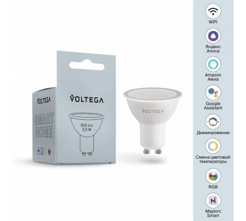 Лампа светодиодная с управлением через Wi-Fi Voltega Wi-Fi bulbs 2426