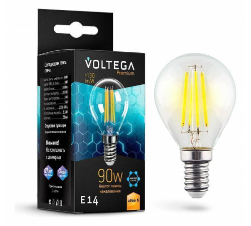 Лампа светодиодная Voltega Globe E14 9W Graphene 7136