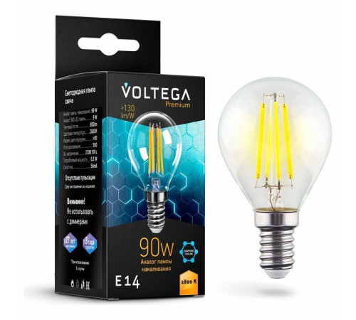 Лампа светодиодная Voltega Globe E14 9W Graphene 7136