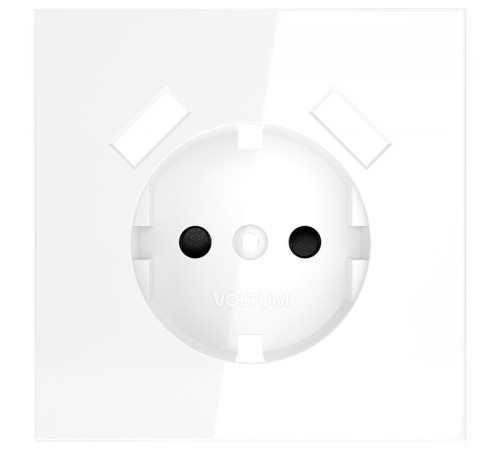 Накладка для розетки с заземлением и со шторками и 2хUSB type A Voltum S70 VLS000901