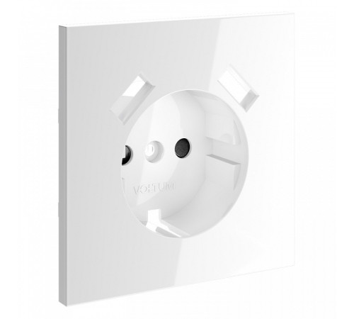 Накладка для розетки с заземлением и со шторками и 2хUSB type A Voltum S70 VLS000901
