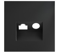 Накладка для ТВ-розетки и RJ-11 или RJ-45 Voltum S70 VLS002707