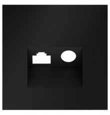 Накладка для ТВ-розетки и RJ-11 или RJ-45 Voltum S70 VLS002708