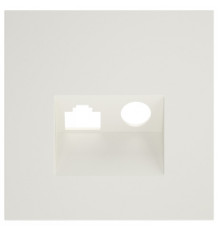 Накладка для ТВ-розетки и RJ-11 или RJ-45 Voltum S70 VLS002713