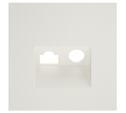 Накладка для ТВ-розетки и RJ-11 или RJ-45 Voltum S70 VLS002713