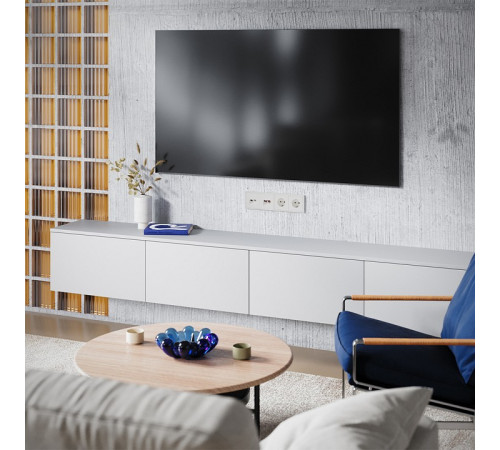 Накладка для ТВ-розетки и RJ-11 или RJ-45 Voltum S70 VLS002713