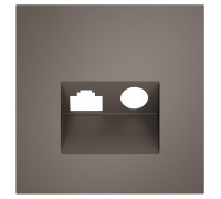 Накладка для ТВ-розетки и RJ-11 или RJ-45 Voltum S70 VLS002714