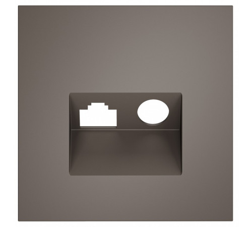 Накладка для ТВ-розетки и RJ-11 или RJ-45 Voltum S70 VLS002714