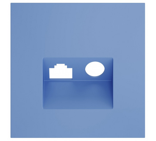 Накладка для ТВ-розетки и RJ-11 или RJ-45 Voltum S70 VLS002715