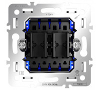 Механизм выключателя двухклавишного Voltum S70 VLS0205M