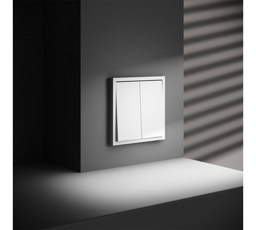 Выключатель двухклавишный без рамки Voltum S70 VLS020602