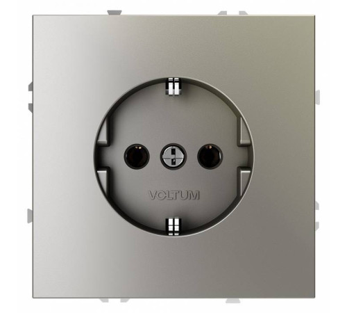 Розетка с заземлением, без рамки Voltum S70 VLS040104