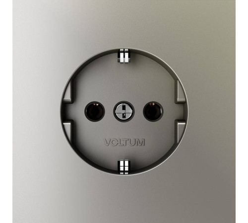 Розетка с заземлением, без рамки Voltum S70 VLS040104