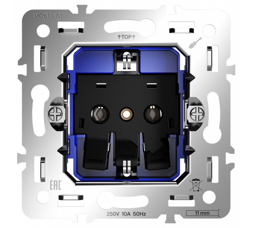 Механизм розетки с заземлением Voltum S70 VLS0401M