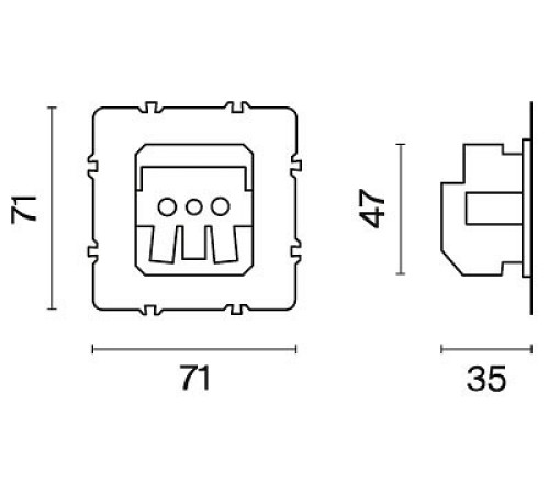 Механизм розетки с заземлением Voltum S70 VLS0401M