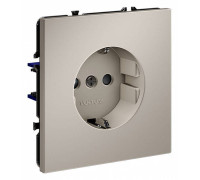 Розетка с заземлением и со шторкой, без рамки Voltum S70 VLS040203