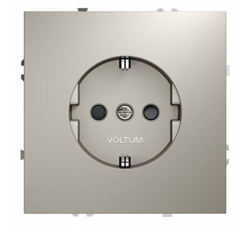 Розетка с заземлением и со шторкой, без рамки Voltum S70 VLS040203