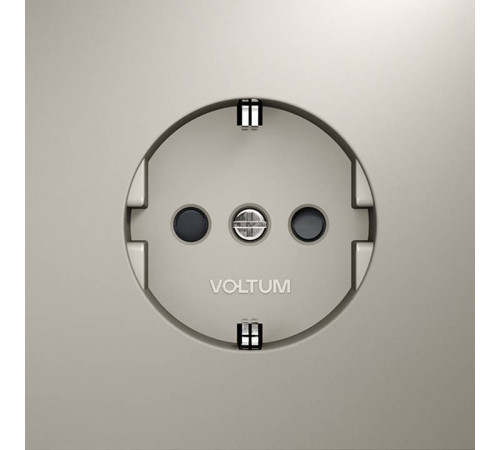 Розетка с заземлением и со шторкой, без рамки Voltum S70 VLS040203