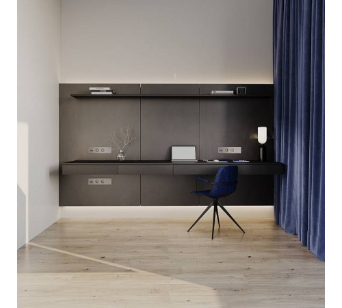 Розетка с заземлением и со шторкой, без рамки Voltum S70 VLS040203