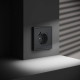 Розетка с заземлением и со шторкой и 2хUSB type A и C, без рамки Voltum S70 VLS040507