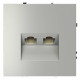 Розетка двойная Ethernet RJ-45 без рамки Voltum S70 VLS060205