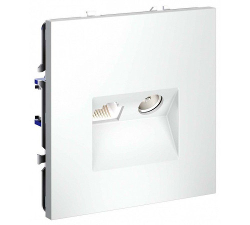 ТВ-розетка и розетка Ethernet RJ-45 без рамки Voltum S70 VLS060702