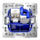 ТВ-розетка и розетка Ethernet RJ-45 без рамки Voltum S70 VLS060702