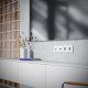ТВ-розетка и розетка Ethernet RJ-45 без рамки Voltum S70 VLS060702